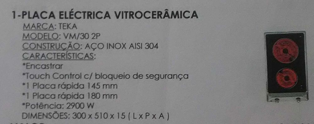 Bancada em Aço Inoxidável com Placa Eléctrica encastrada