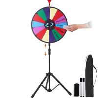 Roda da fortuna de 46 cm, jogos de loteria com roda colorida