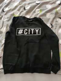 Czarna bluza Pepperts! rozmiar 170/176 z napisem #CITY