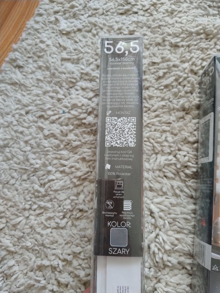 Roleta zebra dzień noc kolor grafitowy 56,5 x 150