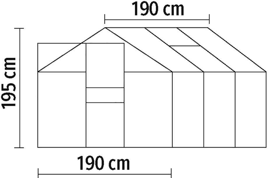 Szklarnia ogrodowa 190 x 190 x 195 cm