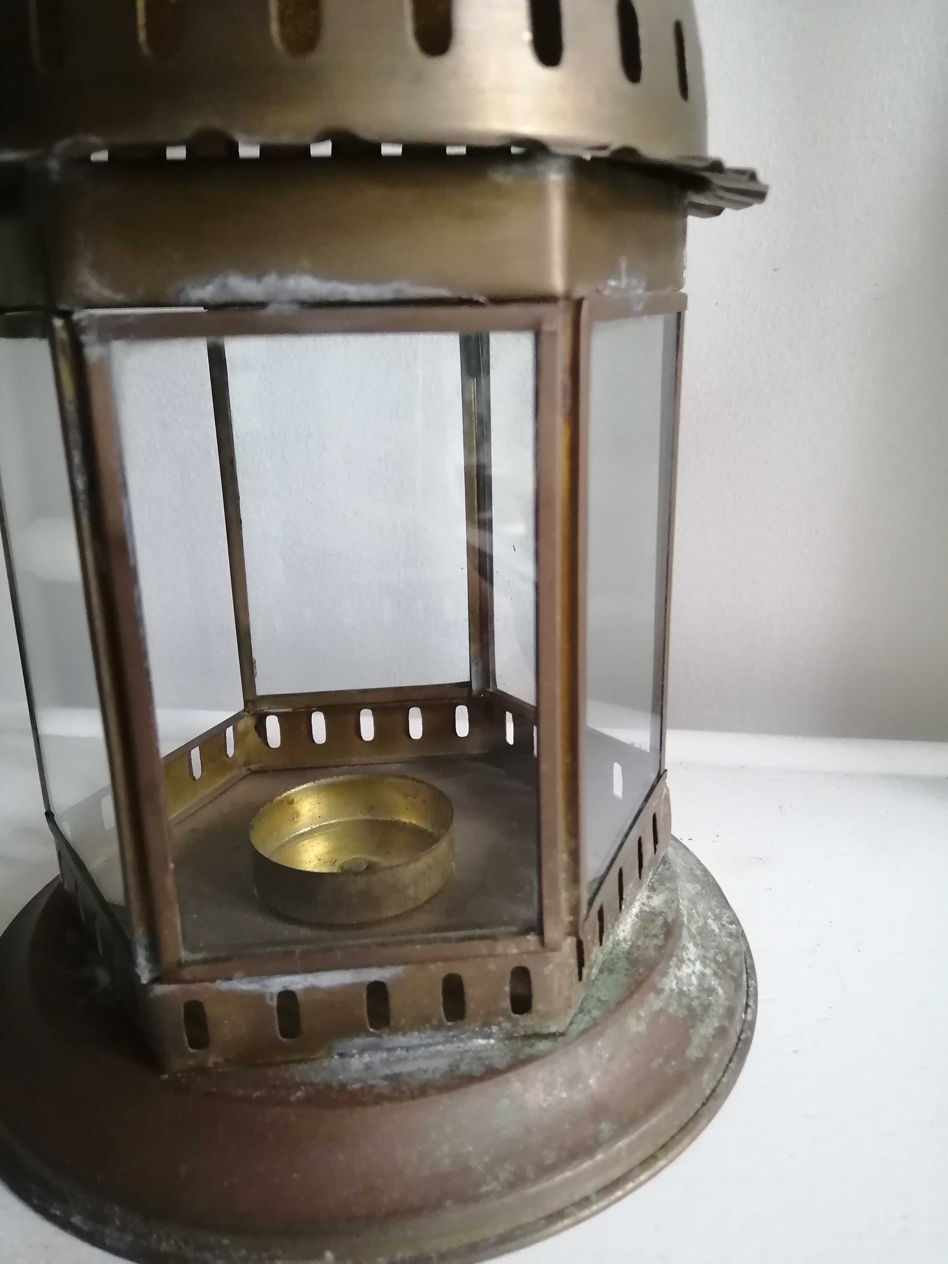 Lampion metalowy miedziany made in India tealight