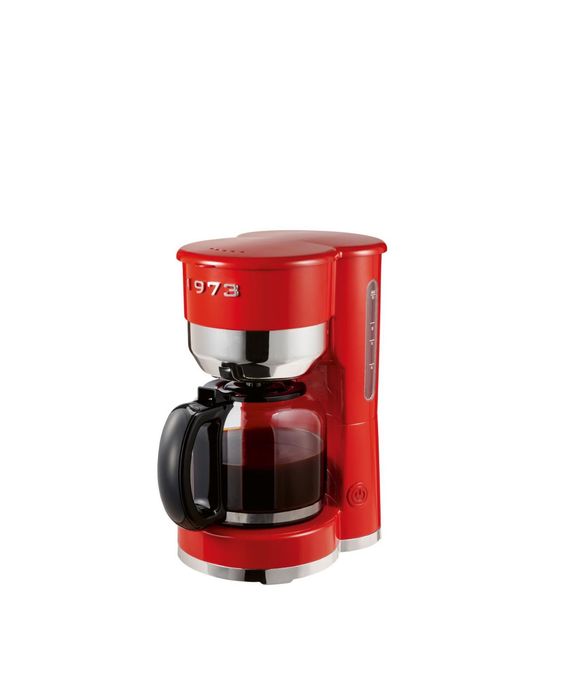 Кавомашина Chrom Retro 1973, чорна, червона, модель SKMR 1000 A1 smeg