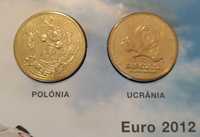 Euro 2012 - moedas comemorativas da Polónia e Ucrânia Coincard