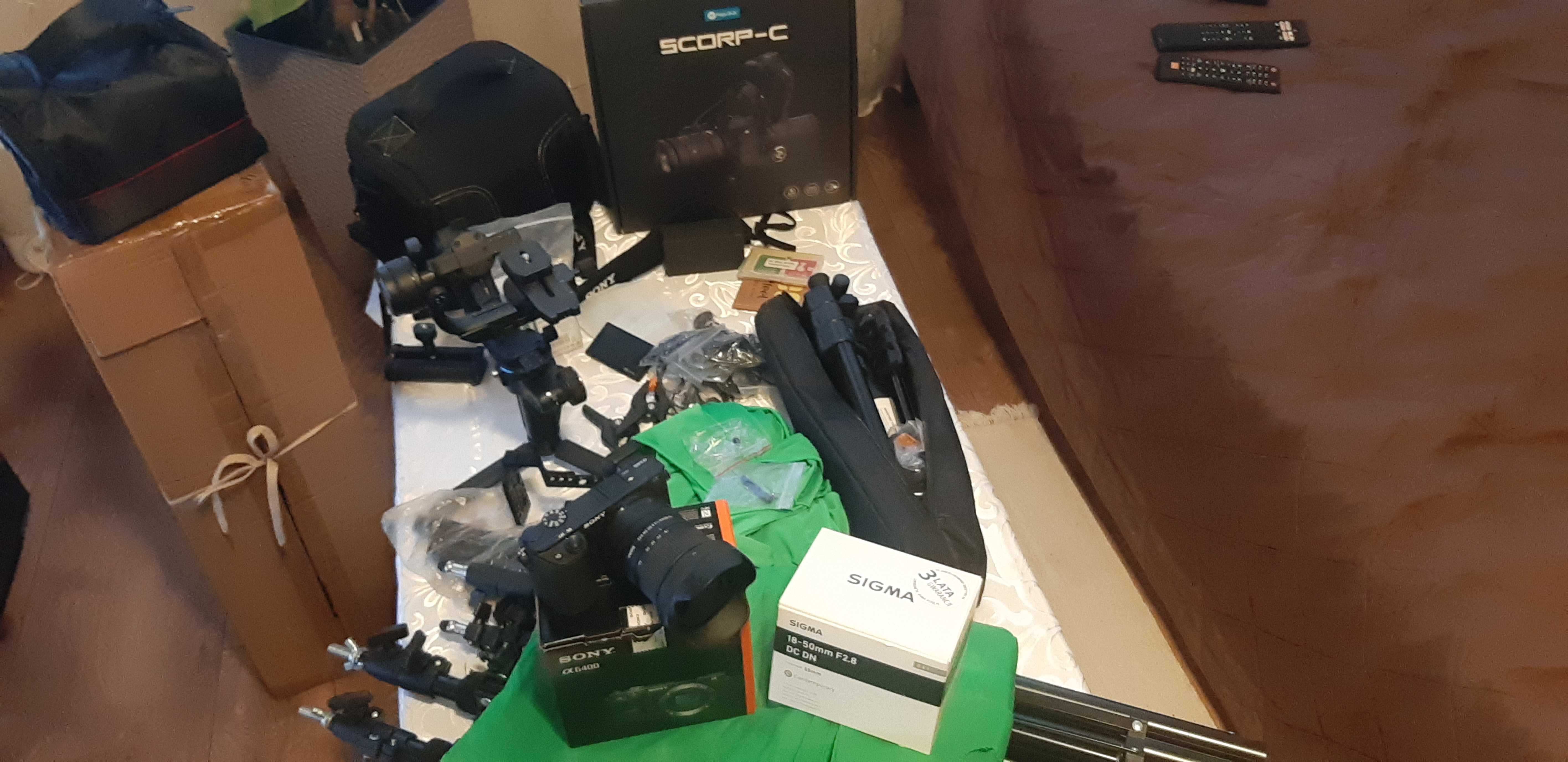Aparat Sony a6400obiektyw sigma18-50gimbal SCORP-C  gwarancja  dodatki