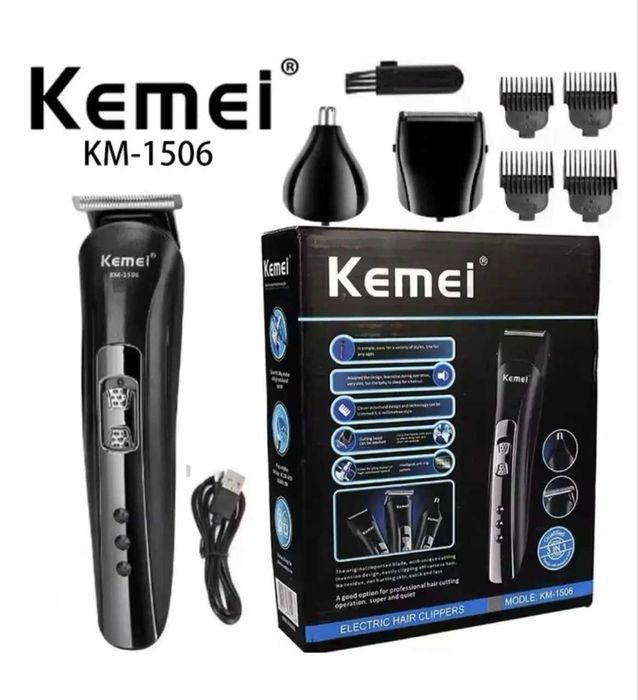 Тример машинка для стрижки 3-в-1 Kemei KM-1506
