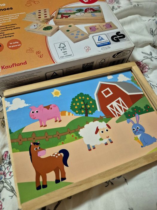 Drewniane domino farma