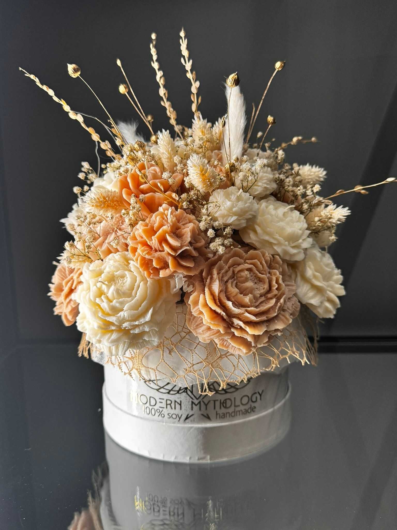 Elegancki Flowerbox – Prezent dla nauczyciela, Wesele, Urodziny