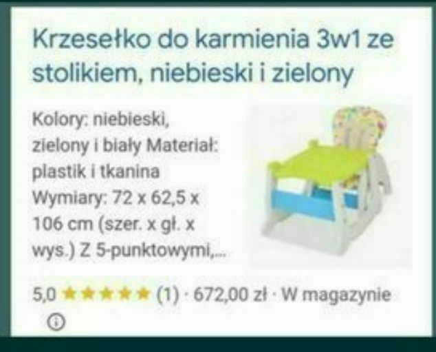 Krzeselko że stolikiem 7 w 1 plastikowe od 6m do 4 lat składane