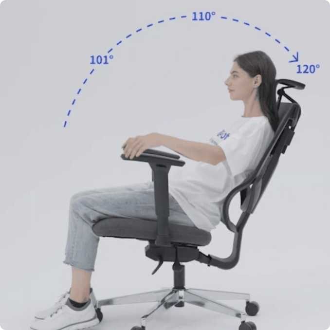 Ergonomiczne Krzesło Serii BS5 szare