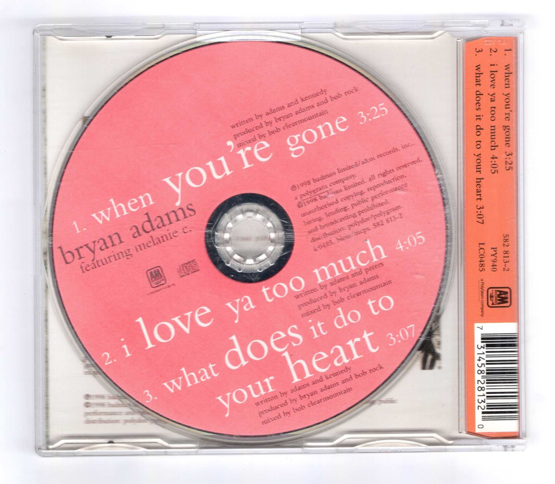 Bryan Adams Featuring Melanie C. - When You're Gone (CD) Singiel