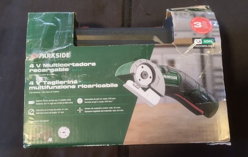 Multi cortador parkside a bateria 4V