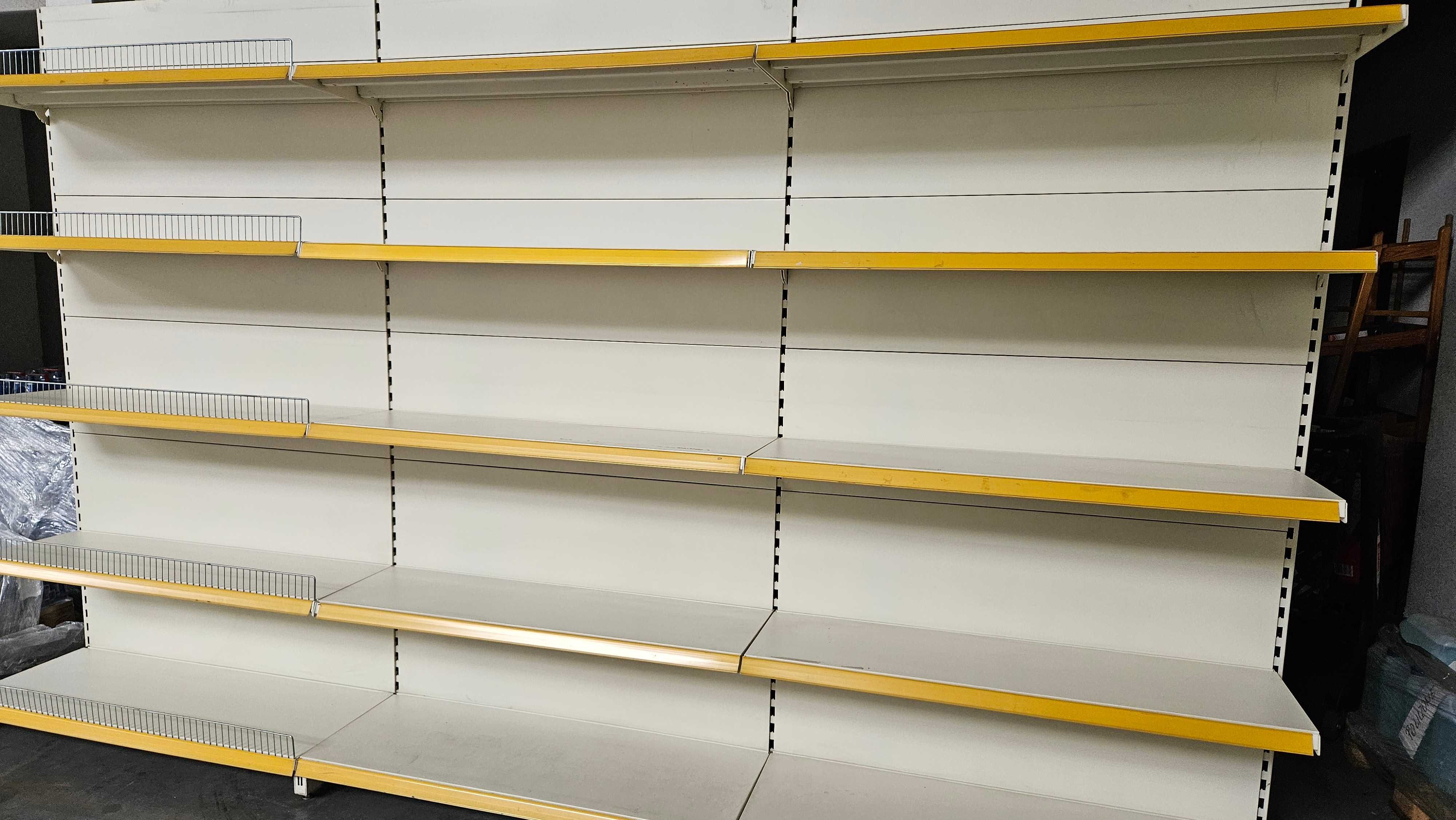 regały sklepowe metalowe używane przyścienne