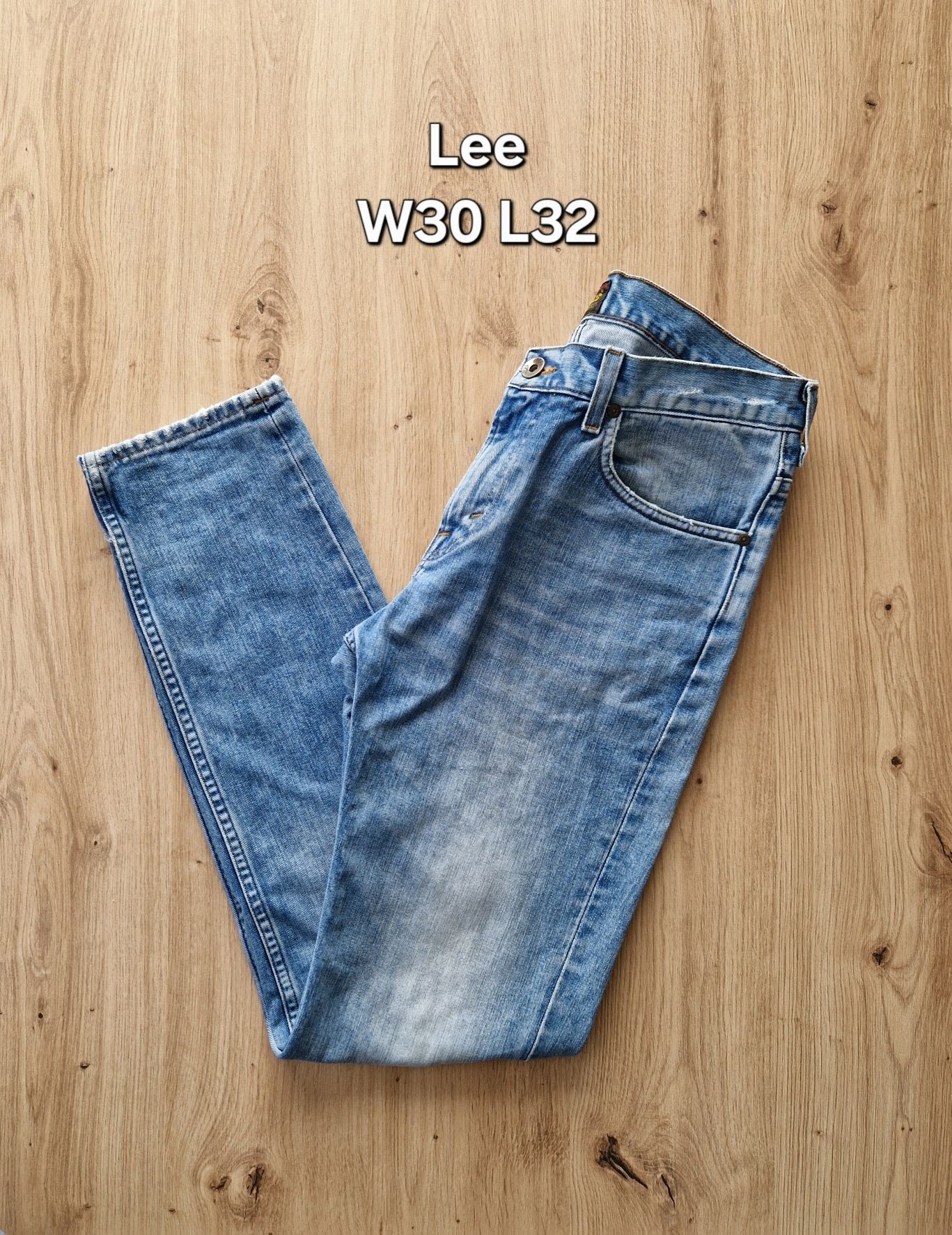 Jeansy proste męskie Lee Rider W30 L32