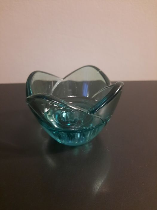 Świecznik szkło kolorowe włoskie Bormioli Rocco Bouquet kolekcjonerski