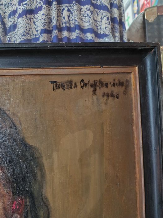 Quadro Óleo Sobre Tela Thecla Orloff Davidoff