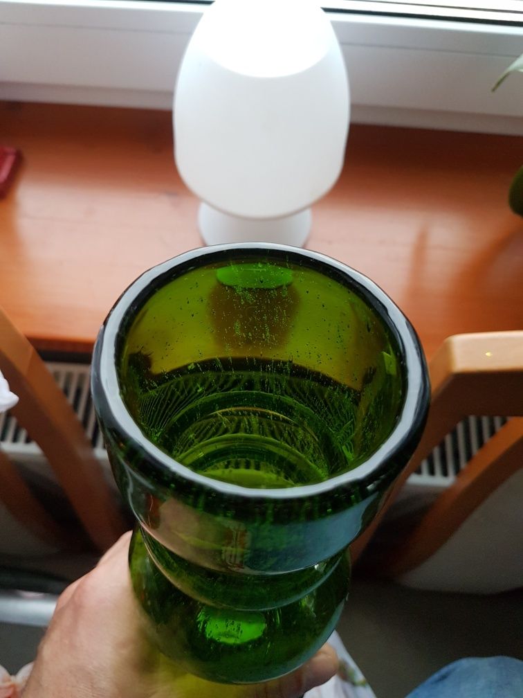 Wazon Z. Horbowy "antico"Unikat PRL szmaragdowa zieleń