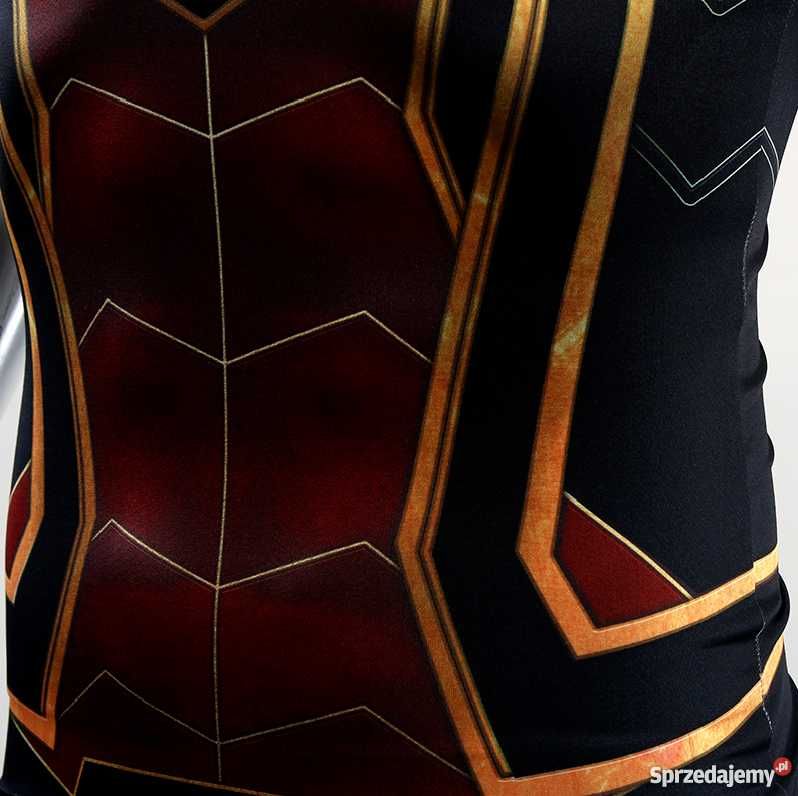 Koszulka Termoaktywna NA SIŁOWNIE Rashguard Spider-man złoty