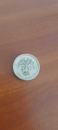 Монета один фунт 1 One pound 1984
