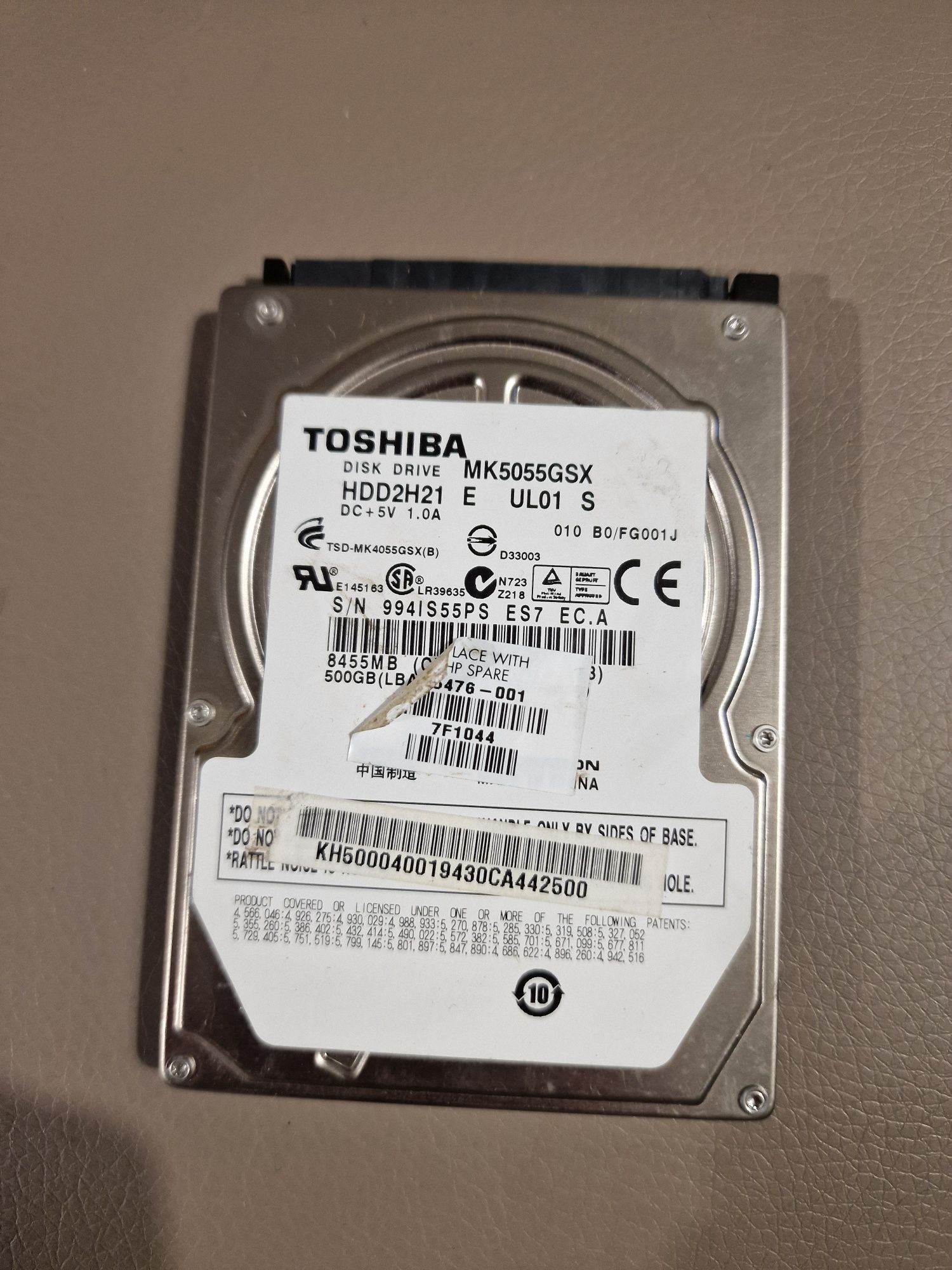 Disco toshiba 2.5 500gb