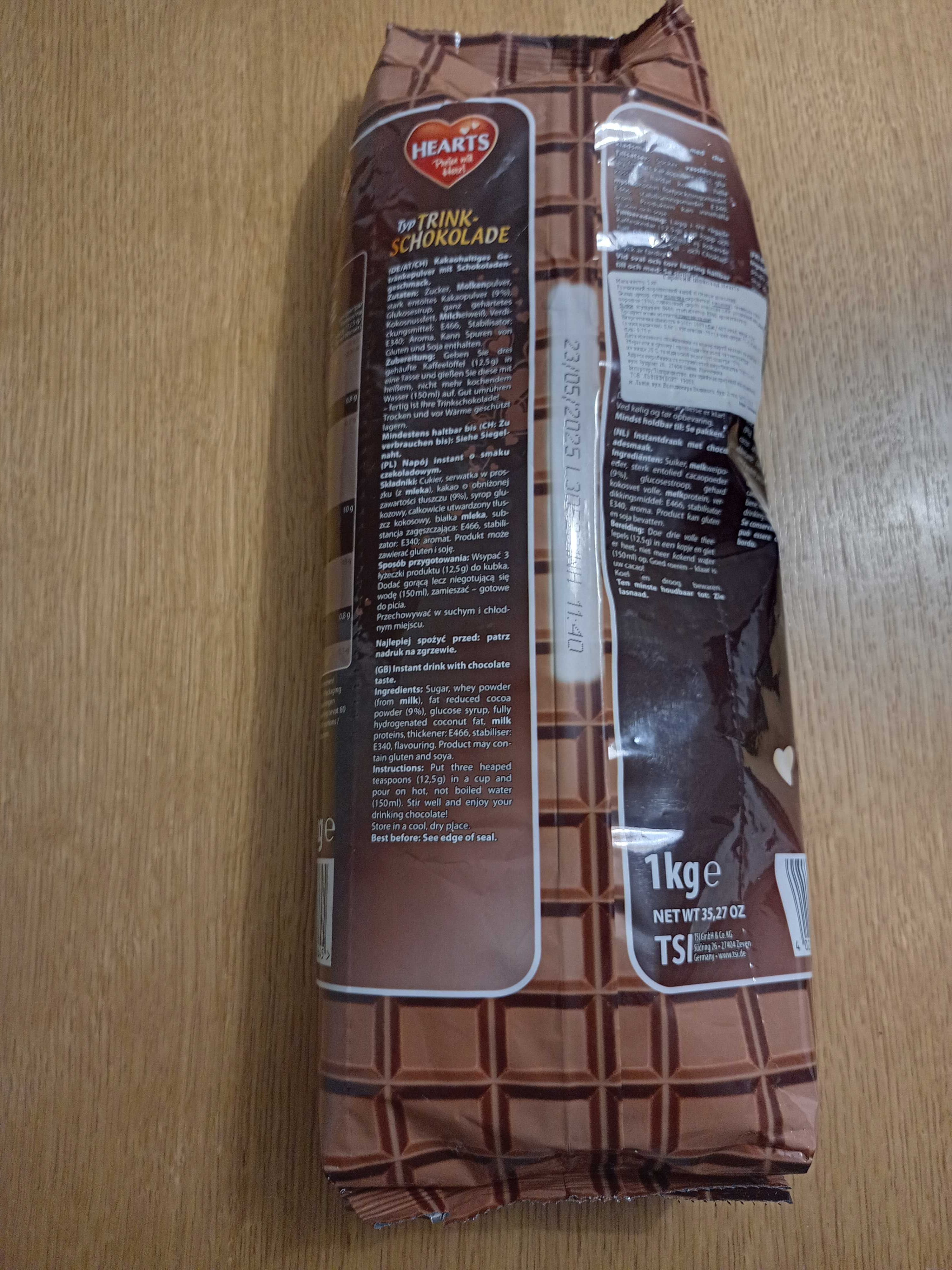 Горячий шоколад HEARTS Trink Chocolate 1кг/ напій гарячий шоколад