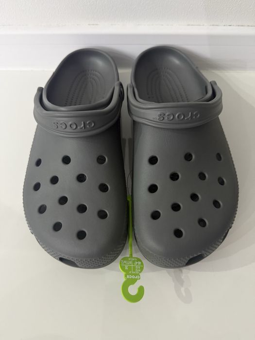 Męskie klapki Crocs Classic r. 46-47 męska m/12 NOWE  Szare
