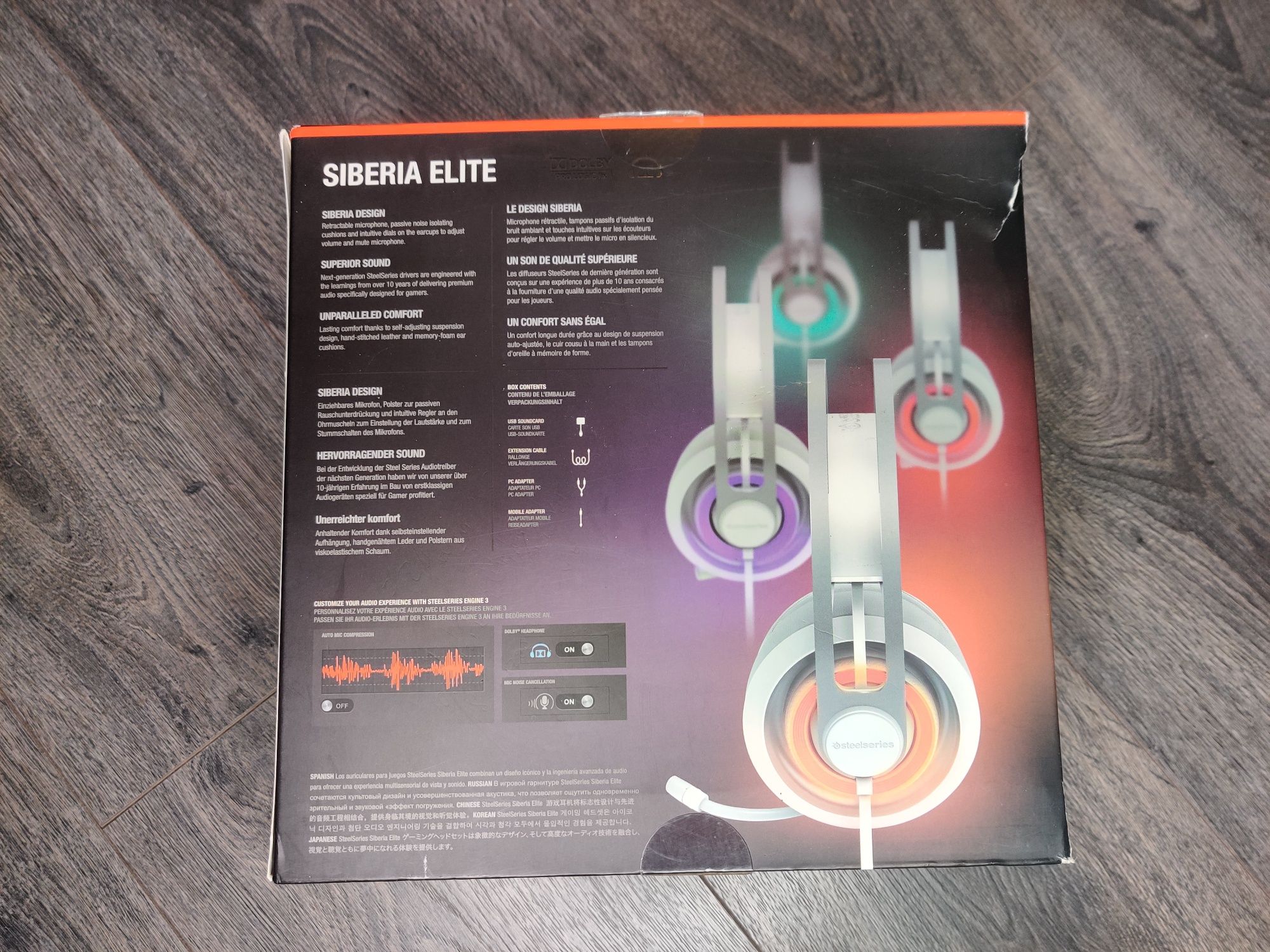 Коробка від гарнітури SteelSeries Siberia Elite