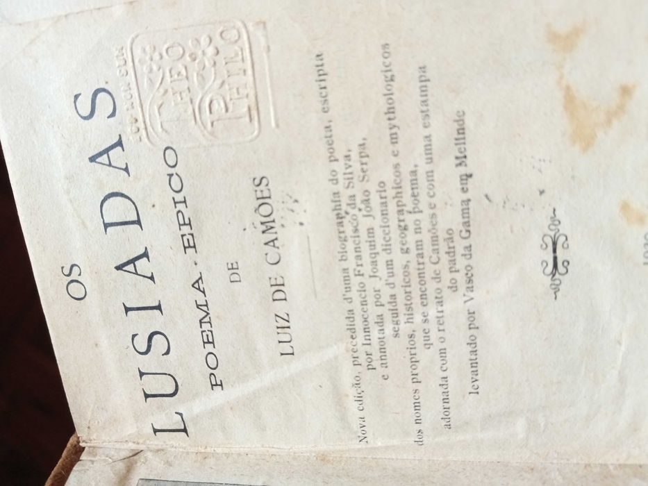 os Lusíadas poema épico de Luiz de Camões 1920 parceria António