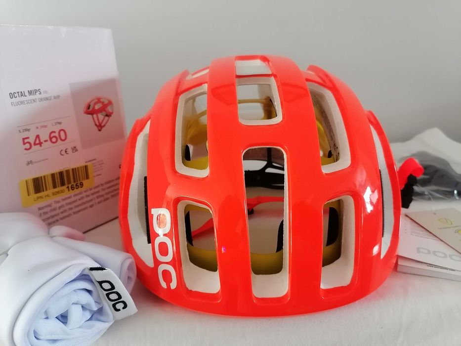 Kask rowerowy szosowy Poc Octal Mips Fluorescent Orange Avip M 54-60cm