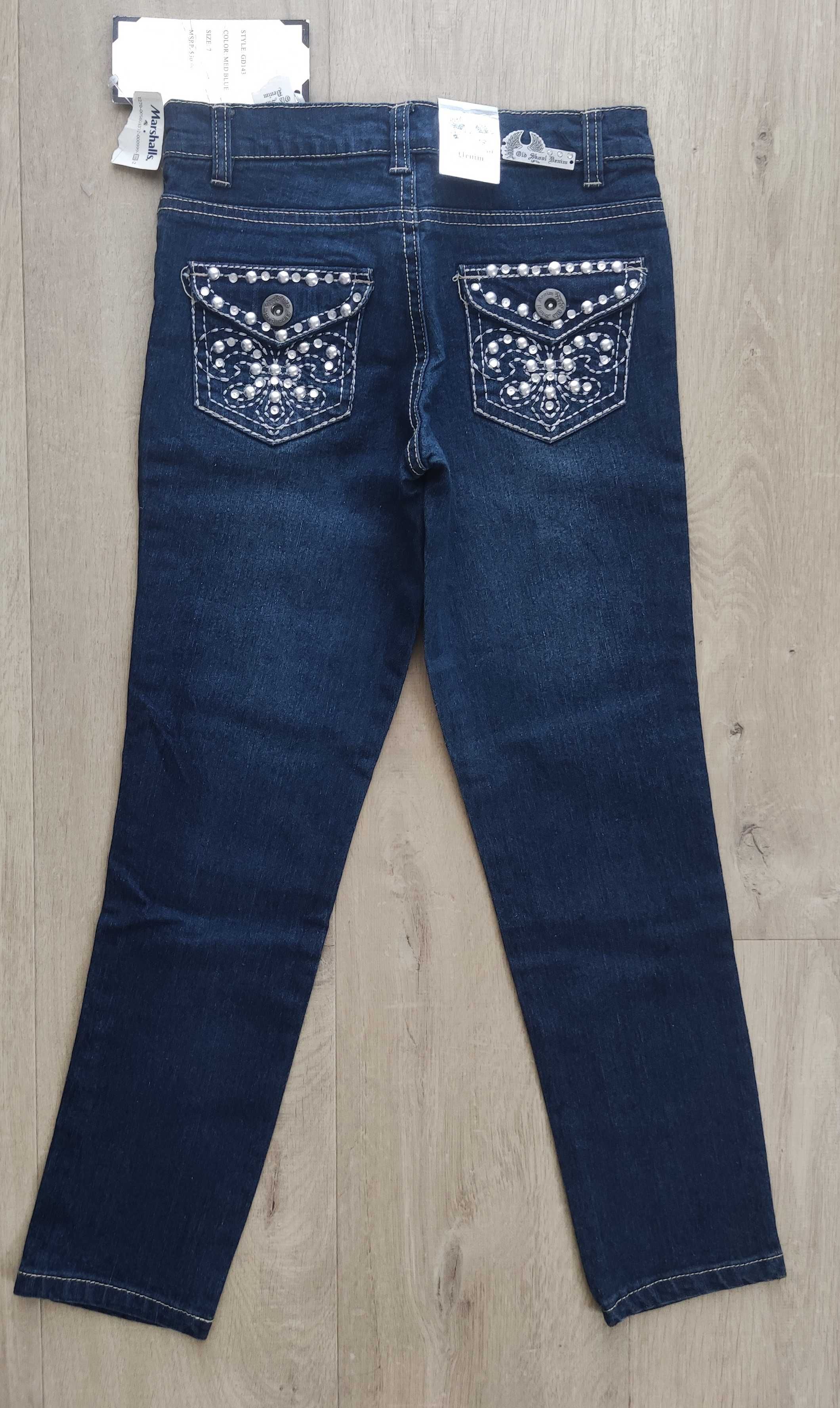 Old Skool Denim spodnie dzinsowe 7-8 lat Nowe