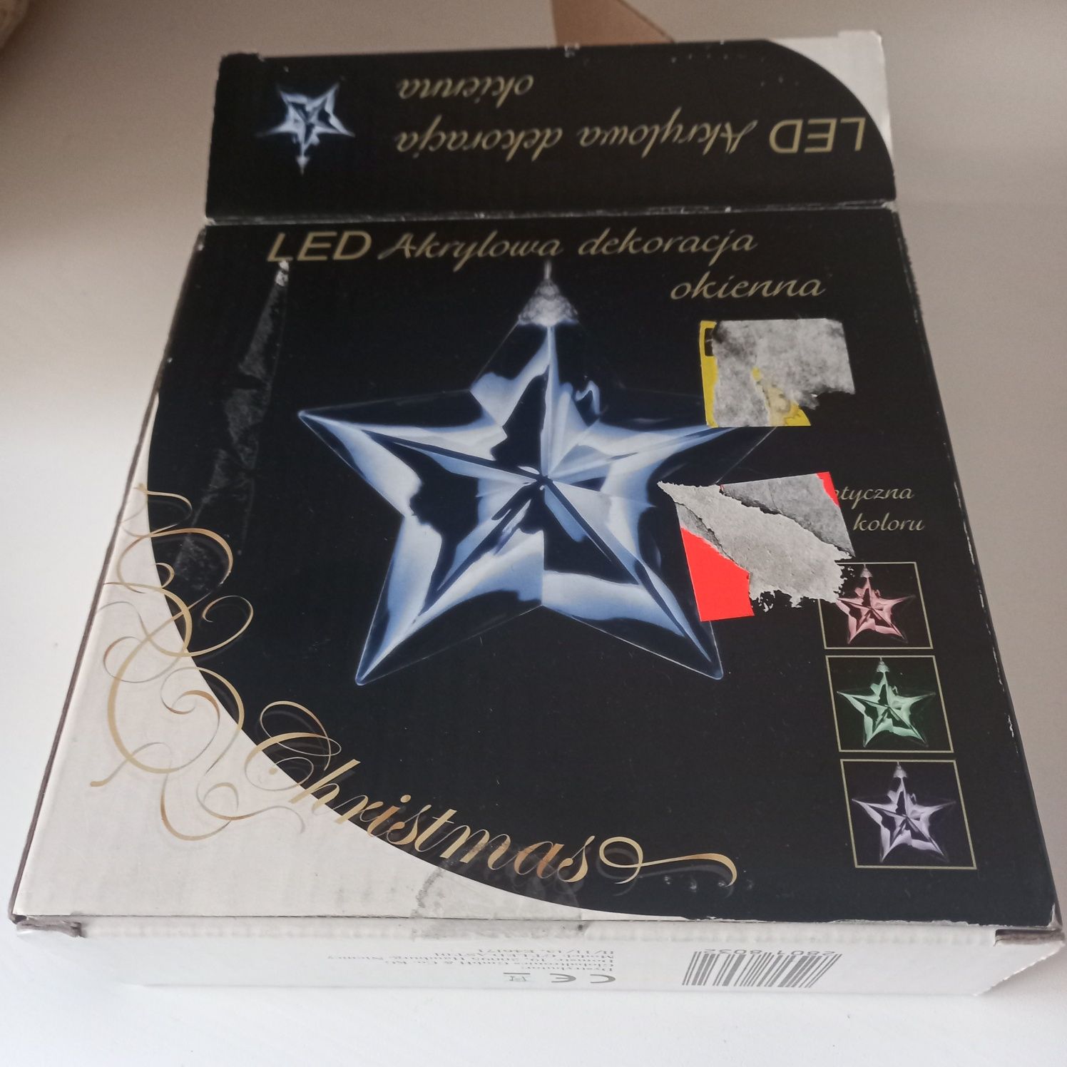 Akrylowa dekoracja okienna LED gwiazda