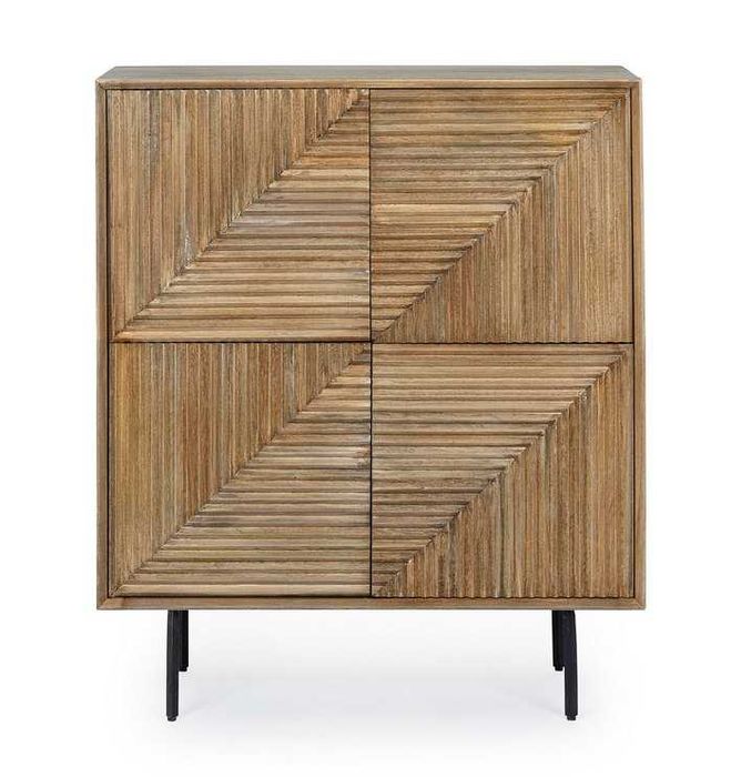 Komoda wysoka z drewna mango Darsey 4-drzwiowa 92x40x110cm Bizzotto