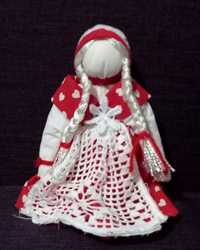 Лялька мотанка оберіг ручної роботи із тканини привезена із Польщі