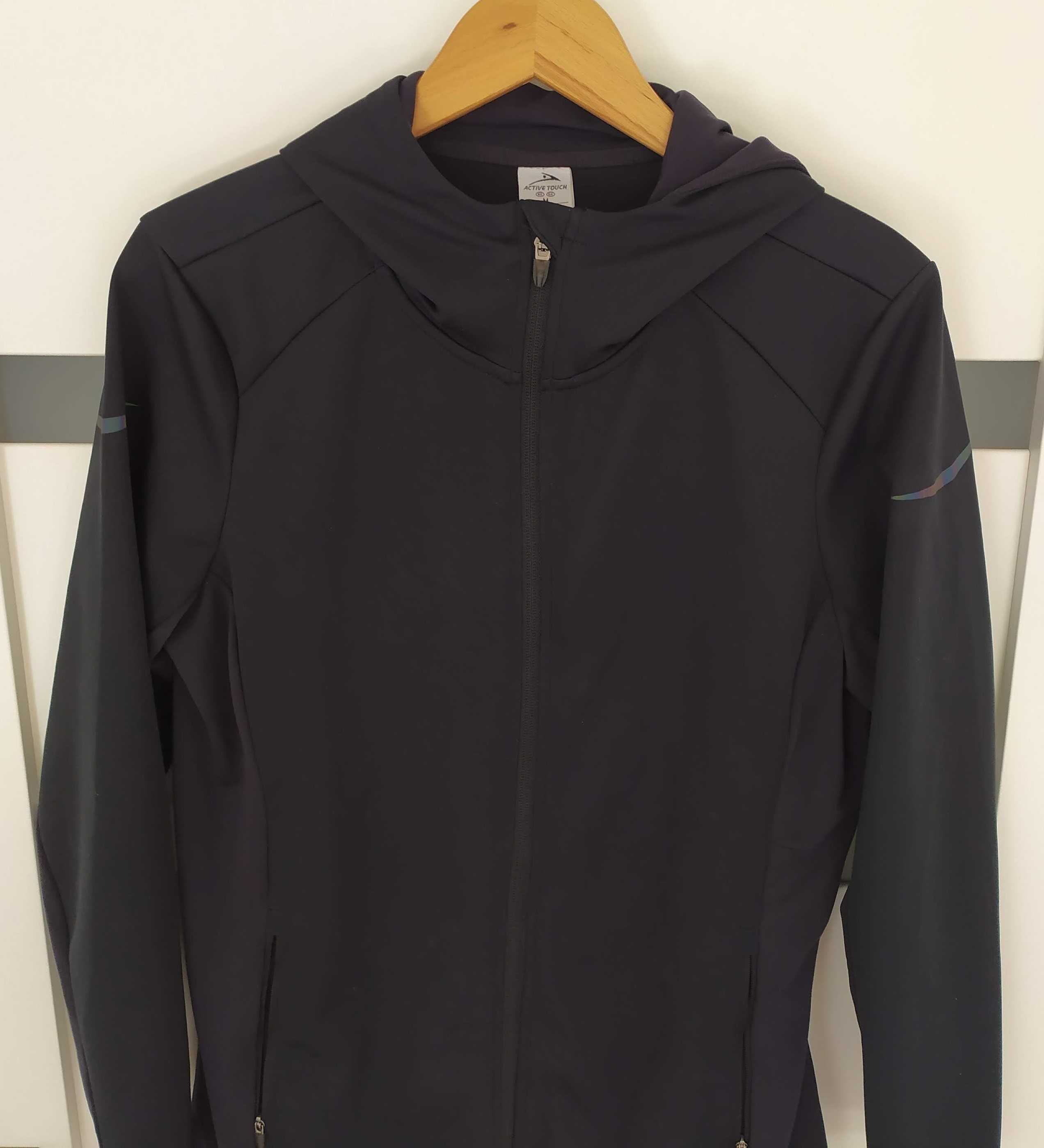 Active touch czarna kurtka do biegania softshell Aldi M