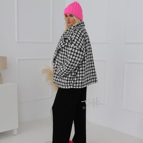 Kurtka Plus Size SeSi  Pepitka Duża