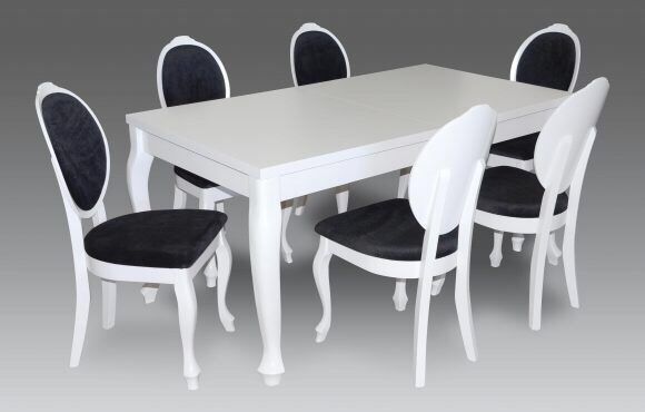 Zestaw TURYN Biały Stół + 6 Krzeseł MEGA OFERTA!