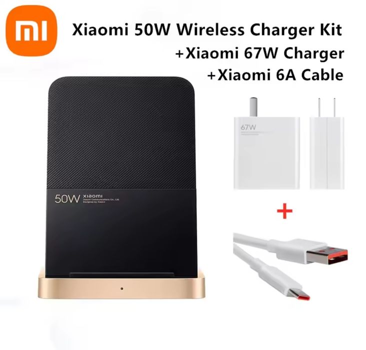 Беспроводное зарядное устройство Xiaomi wireless charger 50W, 55W