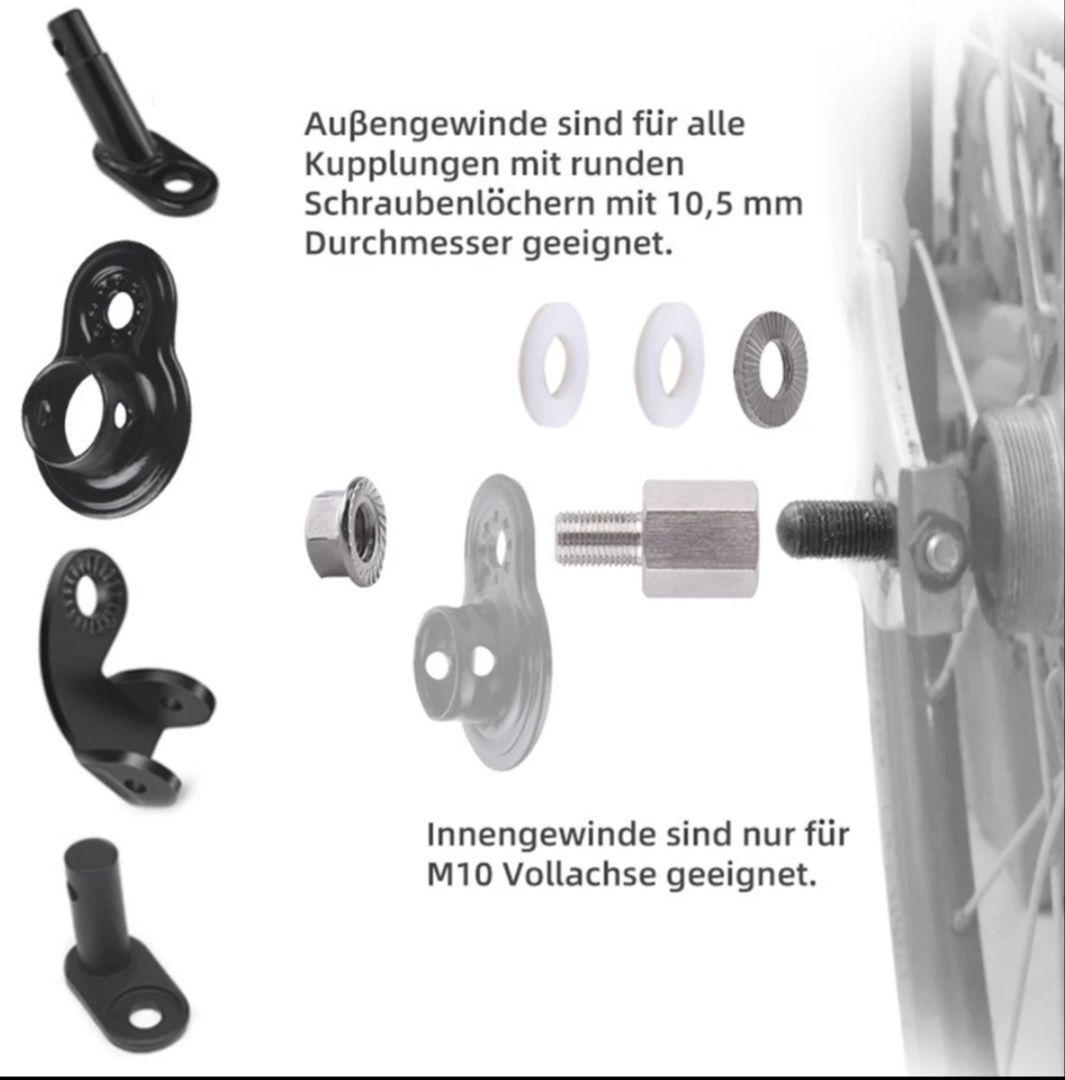 Adapter zaczep łącznik przyczepki rowerowej do roweru