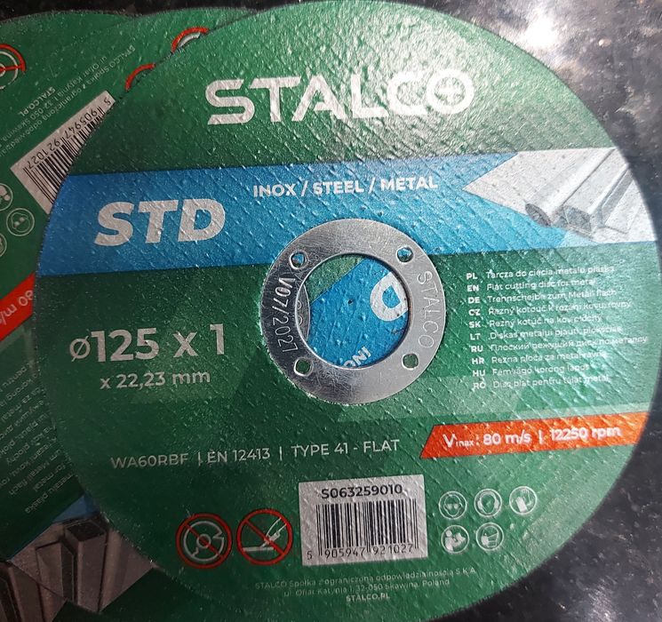 Tarcze do cięcia metalu STALCO 10 sztuk.