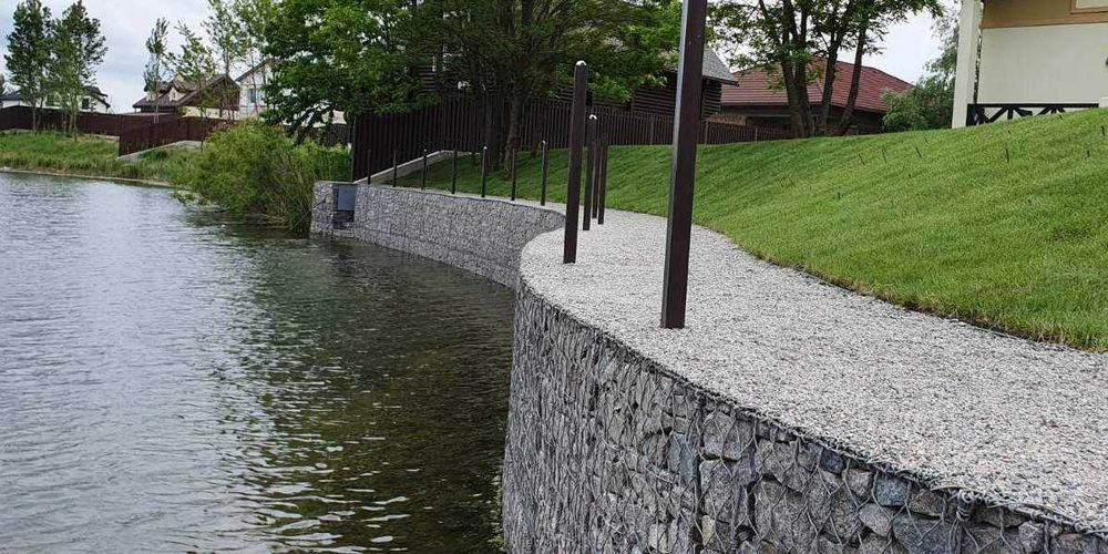 Габіони плетені для берегоукріплення, підпірних стін