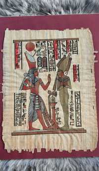 komplet 3 obrazów na papirusie