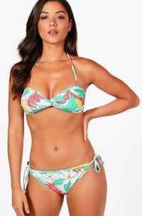 BOOHOO bikini nadruk tropikalny r. 36