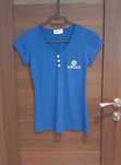 Granatowa bluzka koszulka t-shirt, krótki rękaw, Versace Jeans Couture