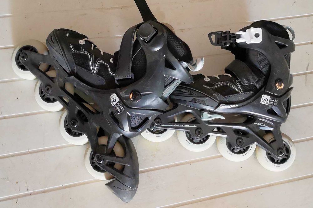 Patins em linha Criança 29-32 + Joelheiras/Cotoveleiras/Mãozeiras