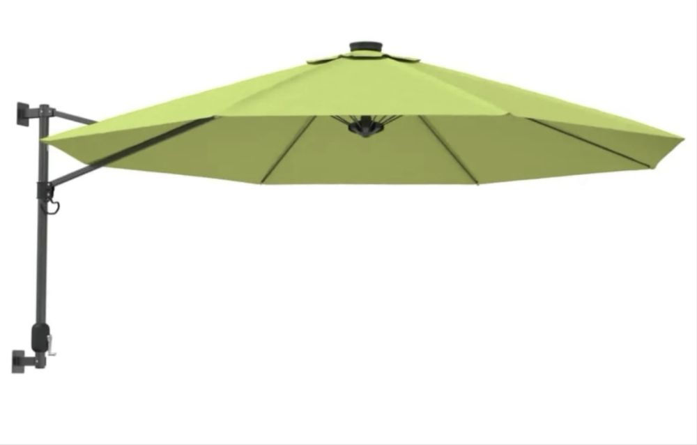 Ścienny parasol ogrodowy, zielony 290cm/ Vida XL