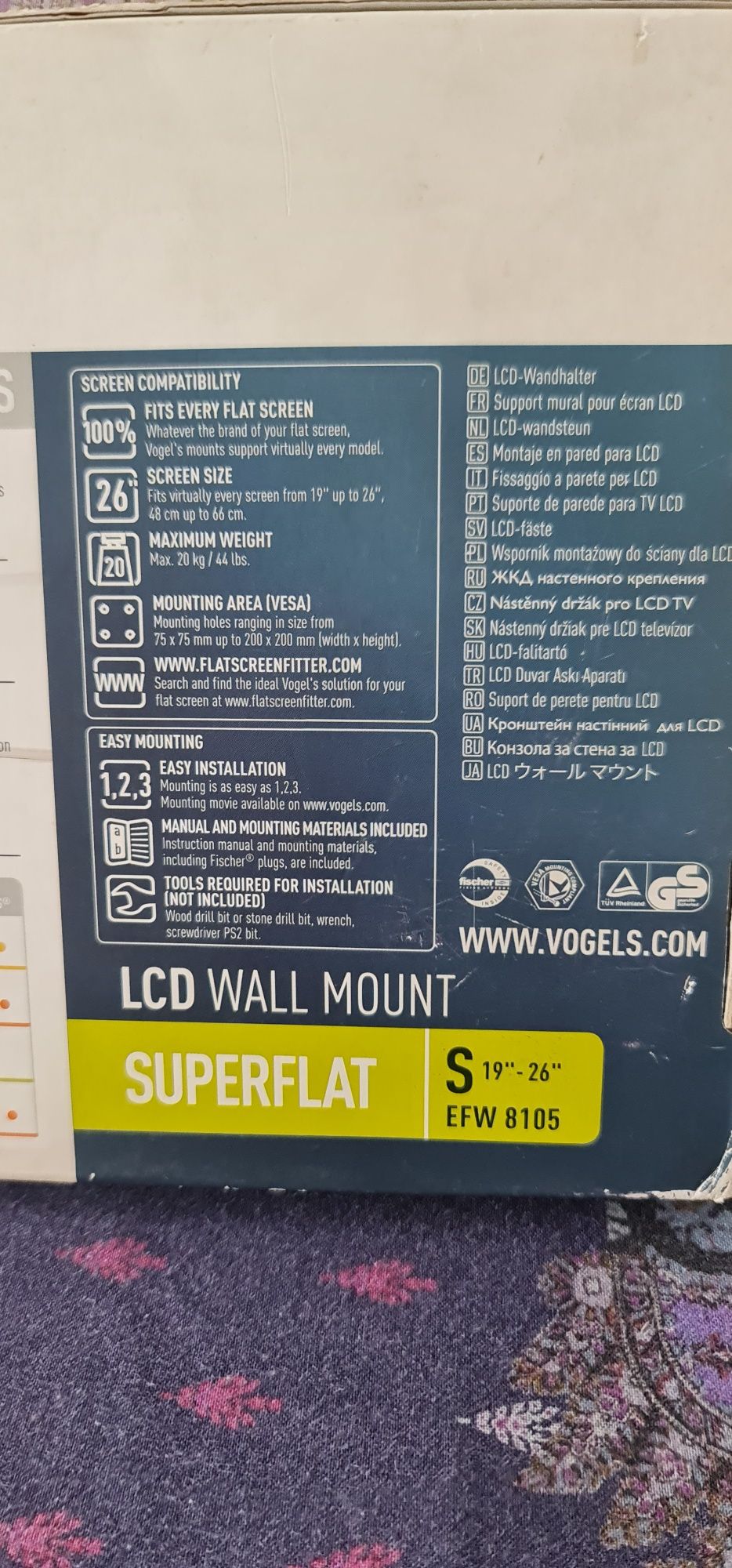 Suporte de Tv 19" a 27" Vogel's