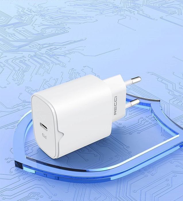 Szybka Ładowarka Sieciowa Usb C 20W Pd Qc 3.0 Recci