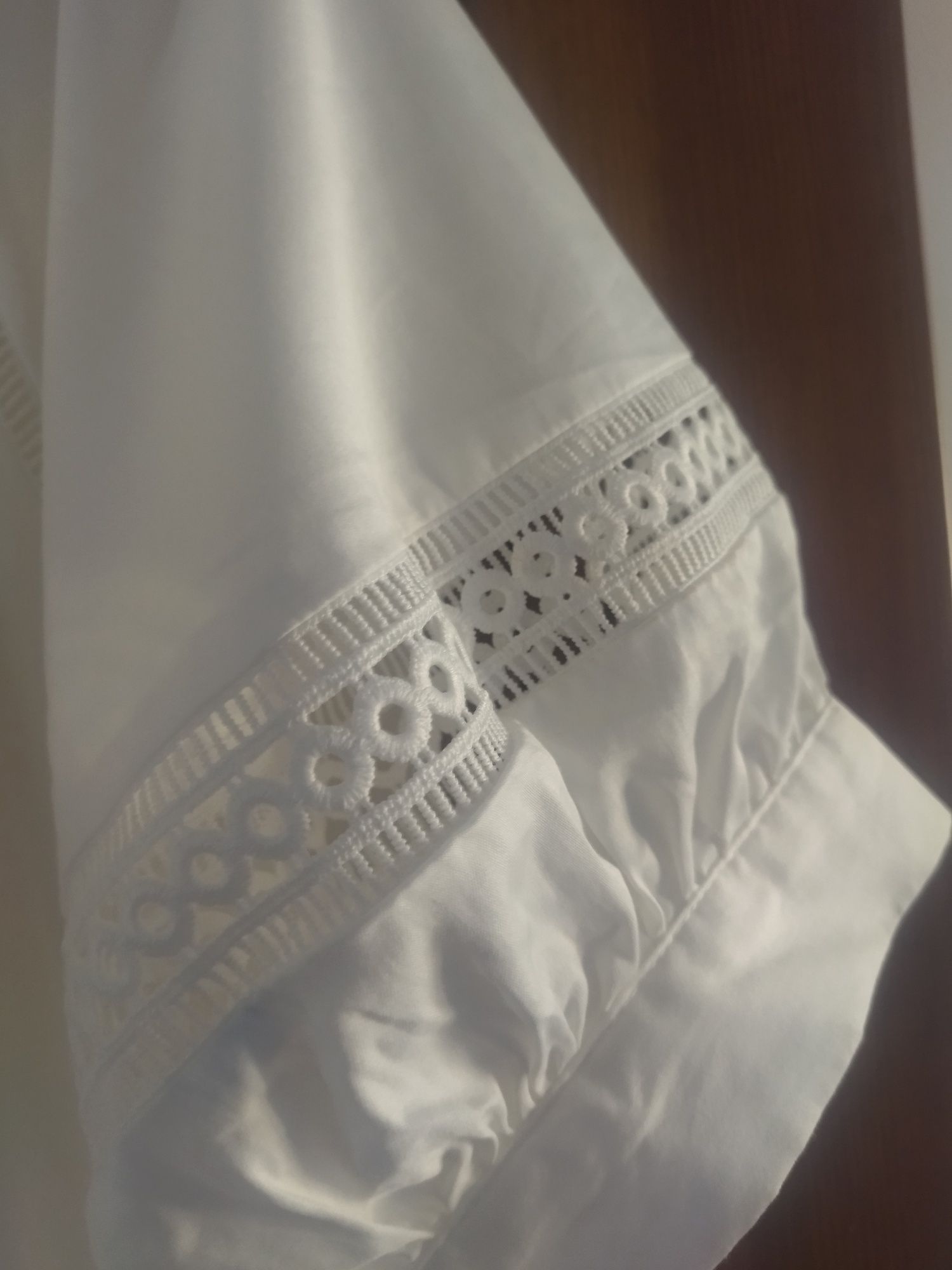Sukienka biała z kieszeniami długa bawełna