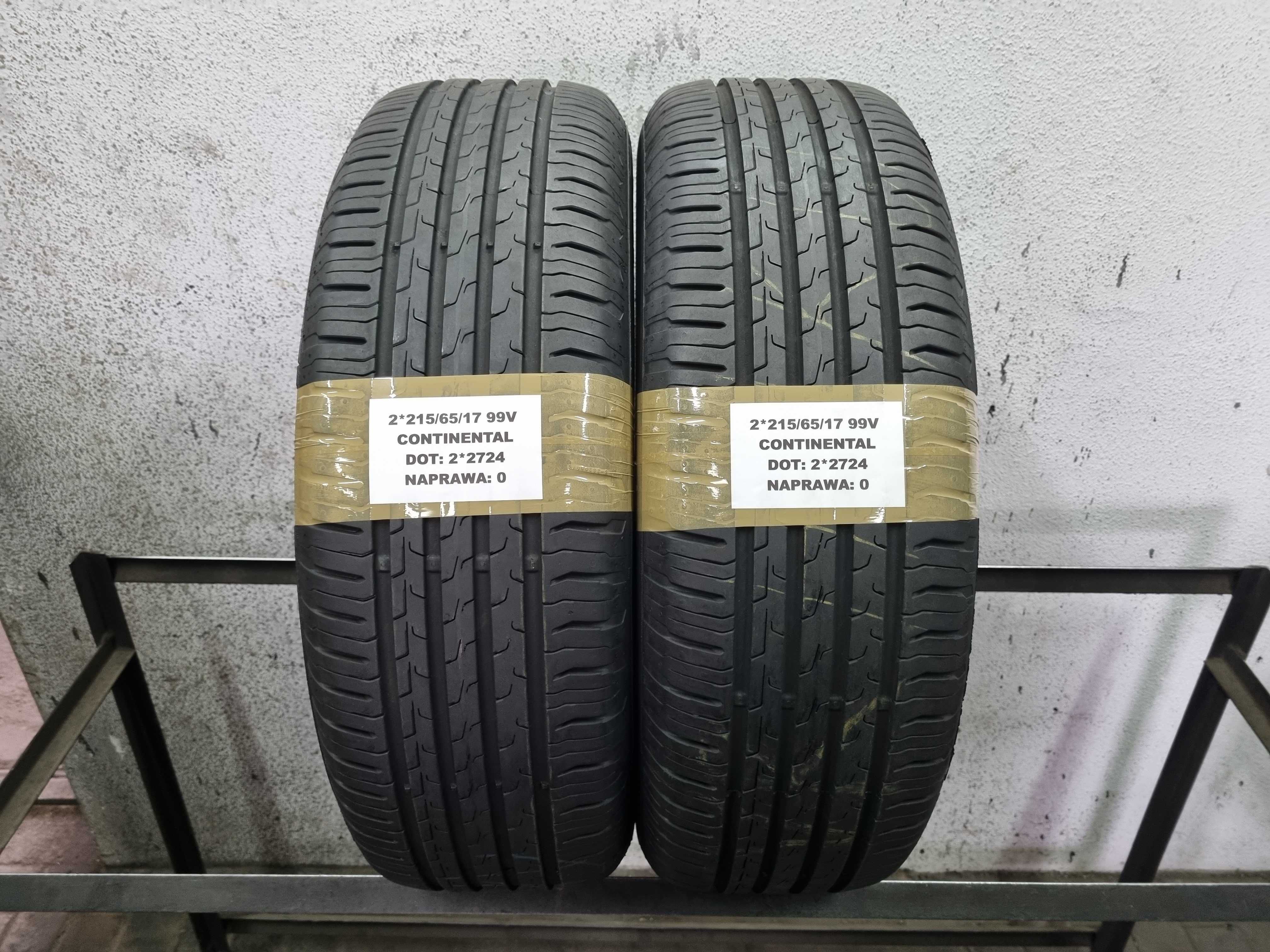 215/65/17 99V Continental Eco Contact 6 PARA OPON MONTAŻ WYSYŁKA