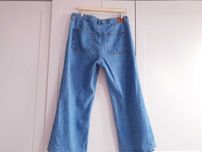 Niebieskie granatowe spodnie dżinsowe jeansy  kuloty culotte 46 C&A